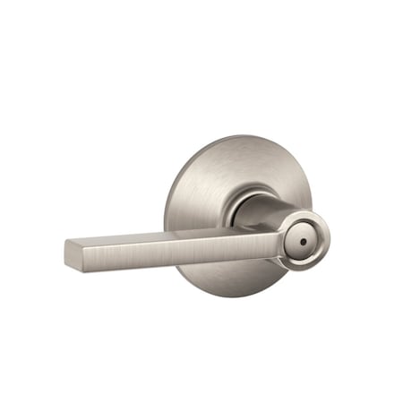 Schlage Schlage Latitude Satin Nickel Bed and Bath Lever Right or Left Handed F40VLAT619